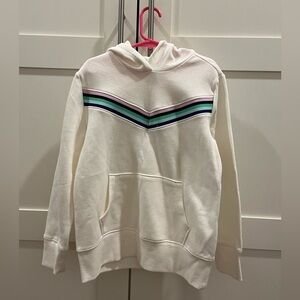 Old Navy Active white hoodie with stripe, NWT